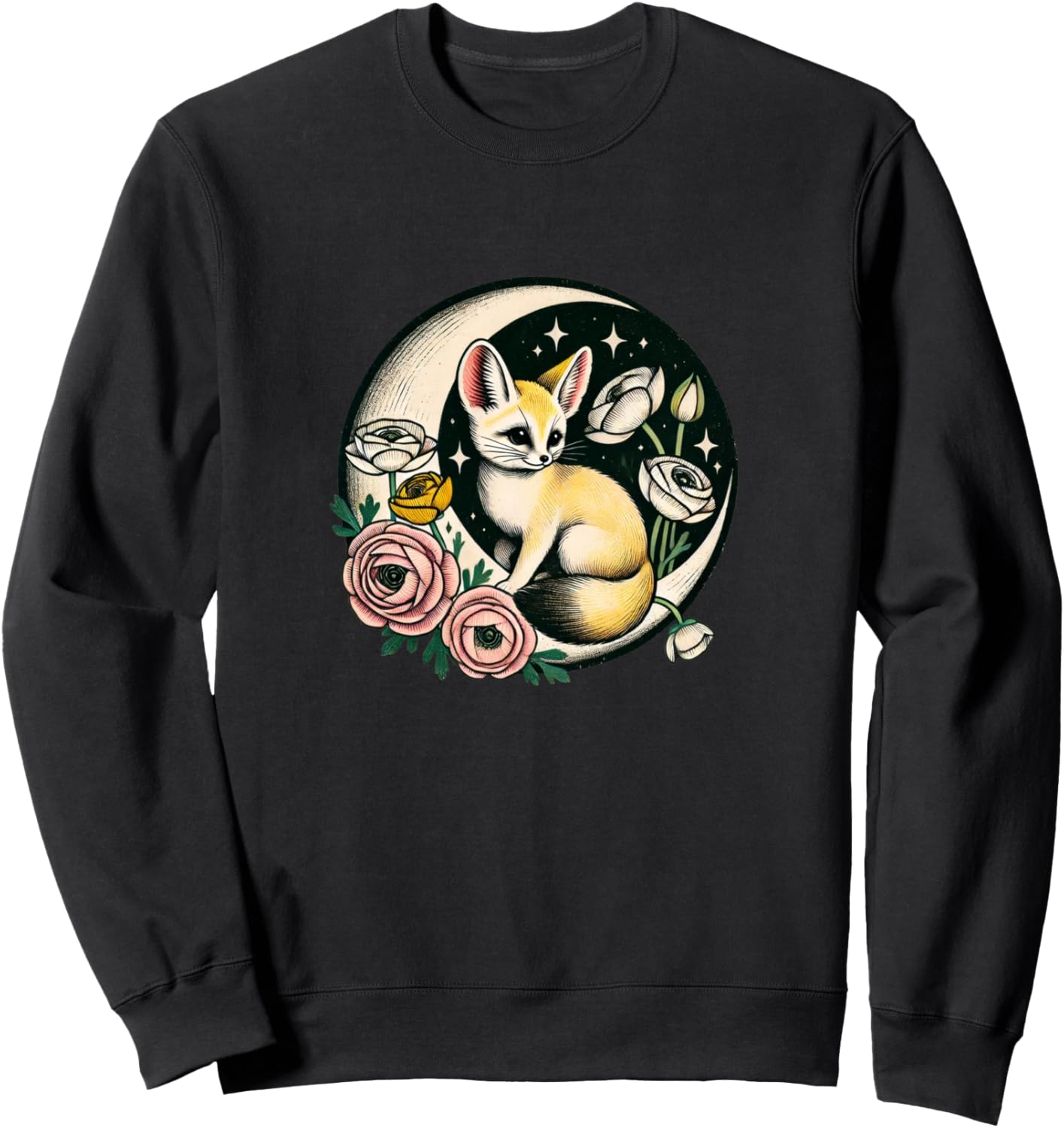Иллюстрация лисы фенек, лютик, толстовка с изображением лисы Cat Snugg, черный
Иллюстрация лисы фенек, лютик, толстовка с изображением лисы Cat Snugg, черный