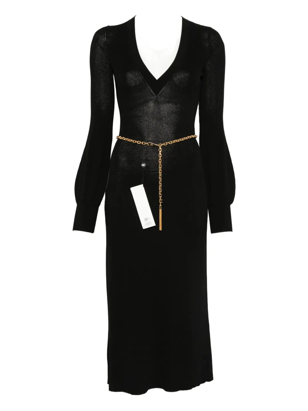 Платье миди с рукавами-фонариками и V-образным вырезом Elisabetta Franchi, черный
Платье миди с рукавами-фонариками и V-образным вырезом Elisabetta Franchi, черный