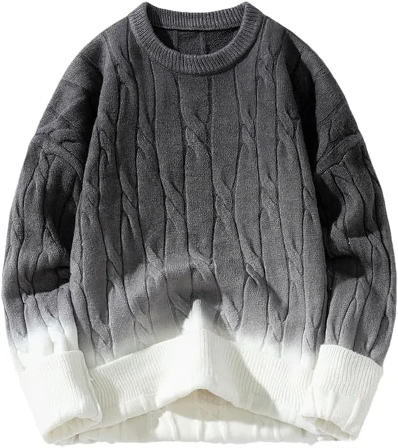 Мужской свитер Chunky Twisted Knit с градиентом, свободного кроя
Мужской свитер Chunky Twisted Knit с градиентом, свободного кроя