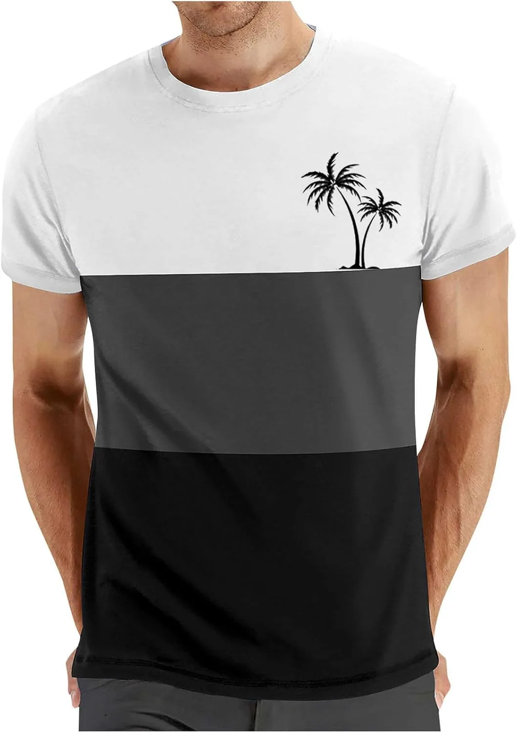 Мужская футболка с коротким рукавом и принтом Coconut Palm, летняя тропическая, цветной блок, свободный крой
Мужская футболка с коротким рукавом и принтом Coconut Palm, летняя тропическая, цветной блок, свободный крой