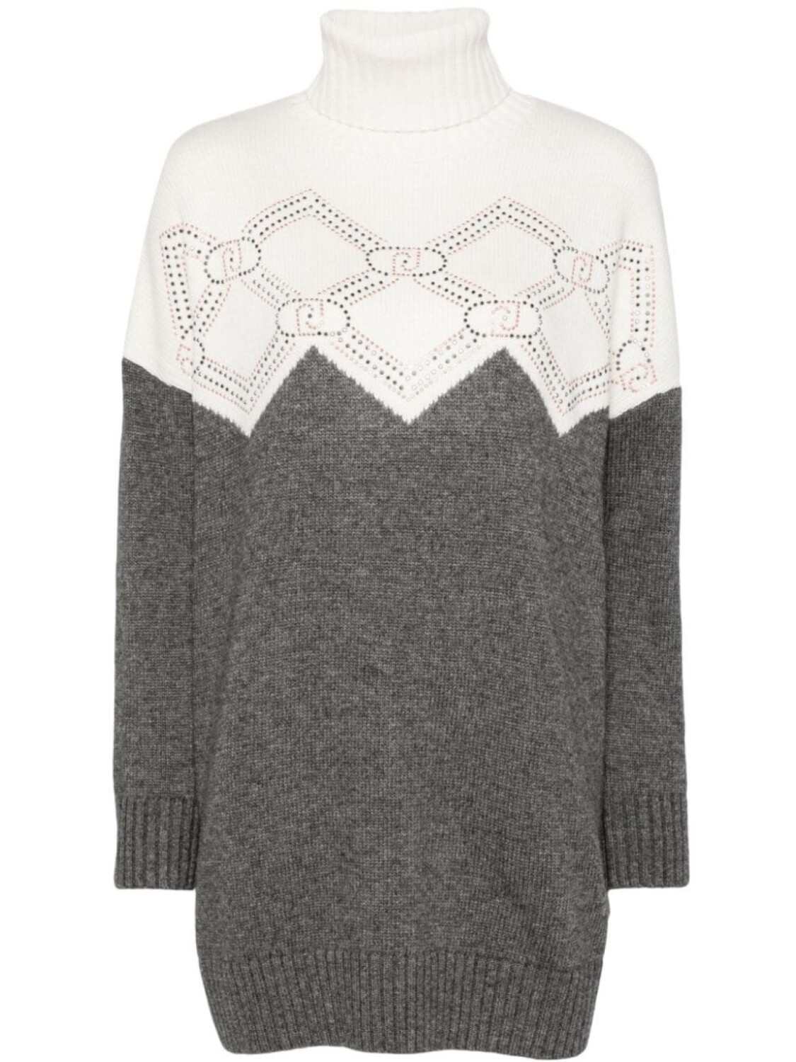 LIU JO свитер с логотипом из страз, серый
LIU JO свитер с логотипом из страз, серый