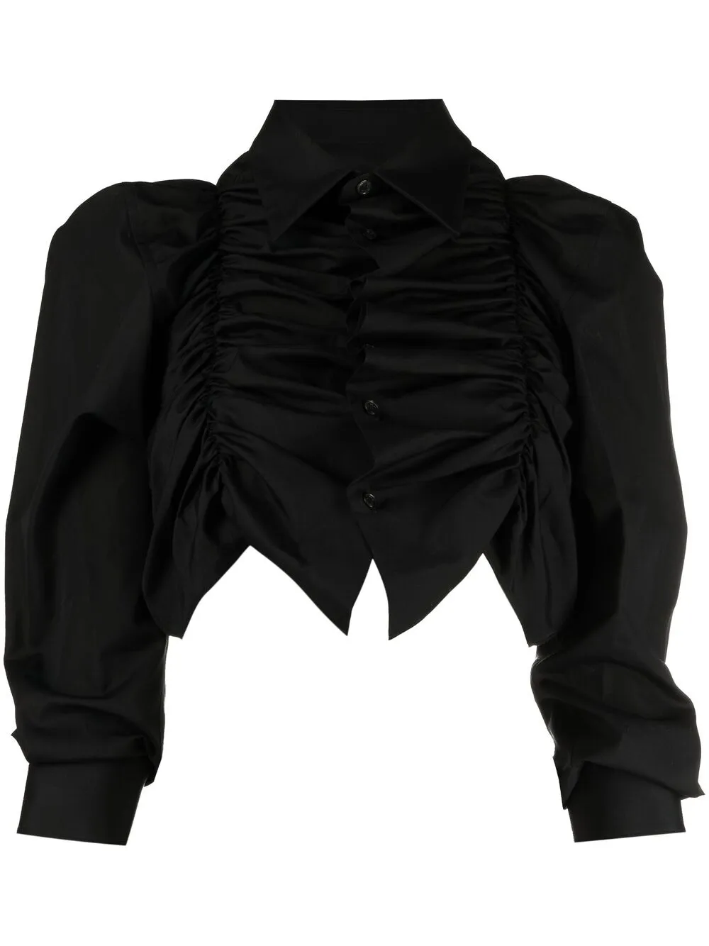 Укороченная рубашка со сборками Comme Des Garcons, черный
Укороченная рубашка со сборками Comme Des Garcons, черный