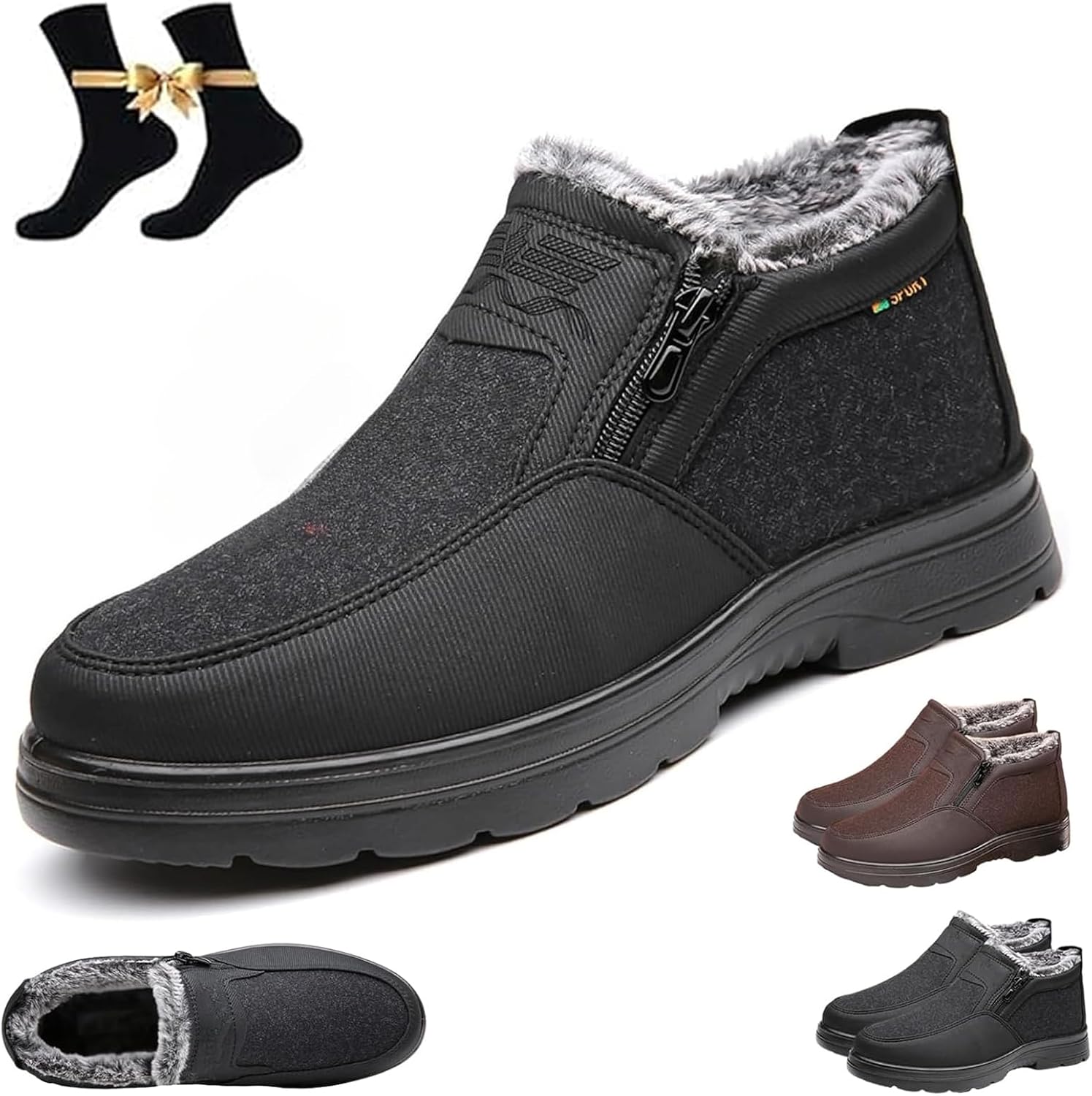 Мужские ортопедические теплые снежные ботинки GHTRHSB, водонепроницаемые, с противоскользящей подошвой, зимние флисовые ботинки, зимние термоботинки с меховой подкладкой, ботильоны до щиколотки с боковой молнией, легкое надевание для прогулок, ч...
Мужские ортопедические теплые снежные ботинки GHTRHSB, водонепроницаемые, с противоскользящей подошвой, зимние флисовые ботинки, зимние термоботинки с меховой подкладкой, ботильоны до щиколотки с боковой молнией, легкое надевание для прогулок, ч...