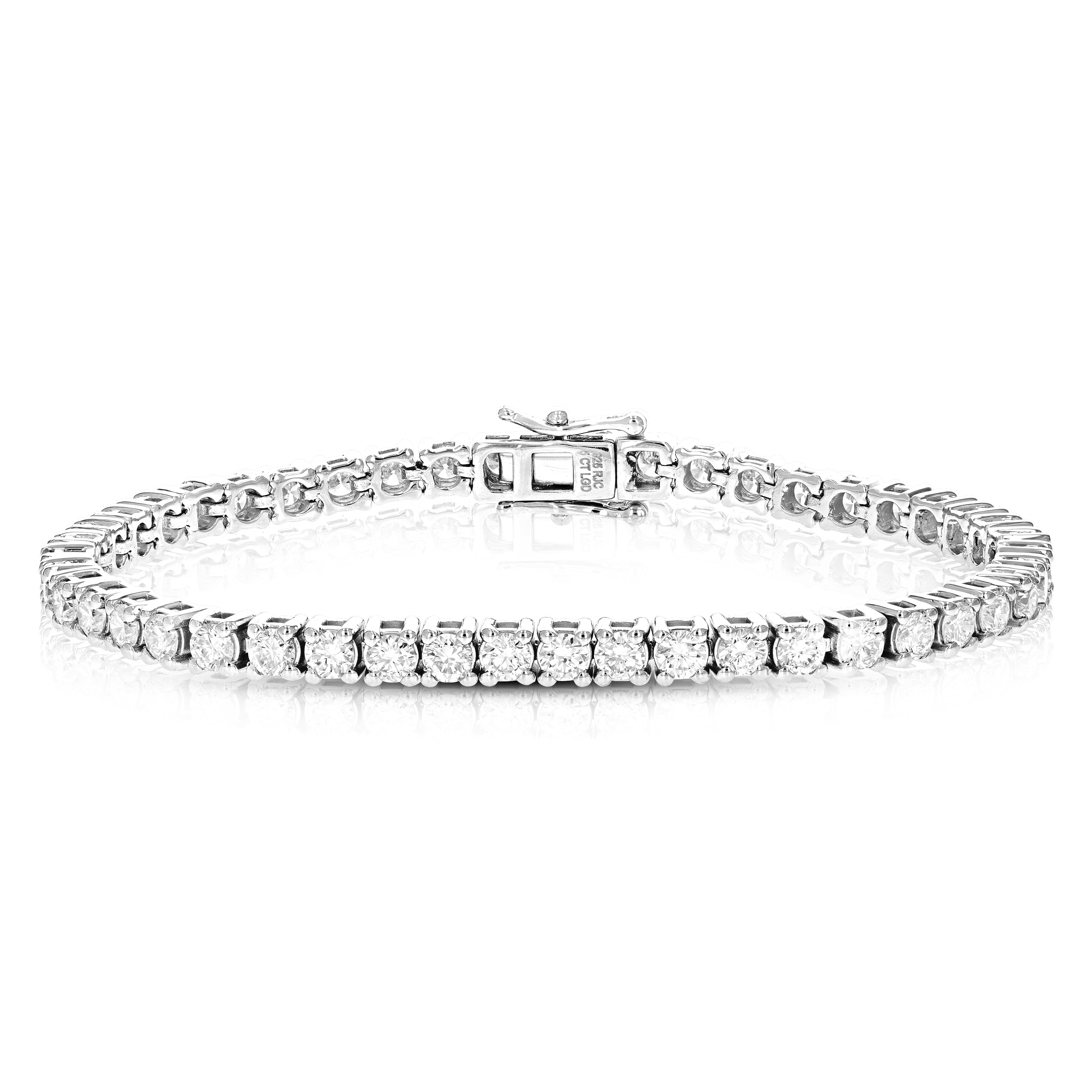 Теннисный браслет с 5-каратным выращенным в лаборатории бриллиантом из стерлингового серебра, 6,5 дюймов, для женщин Vir Jewels, серебряный
Теннисный браслет с 5-каратным выращенным в лаборатории бриллиантом из стерлингового серебра, 6,5 дюймов, для женщин Vir Jewels, серебряный