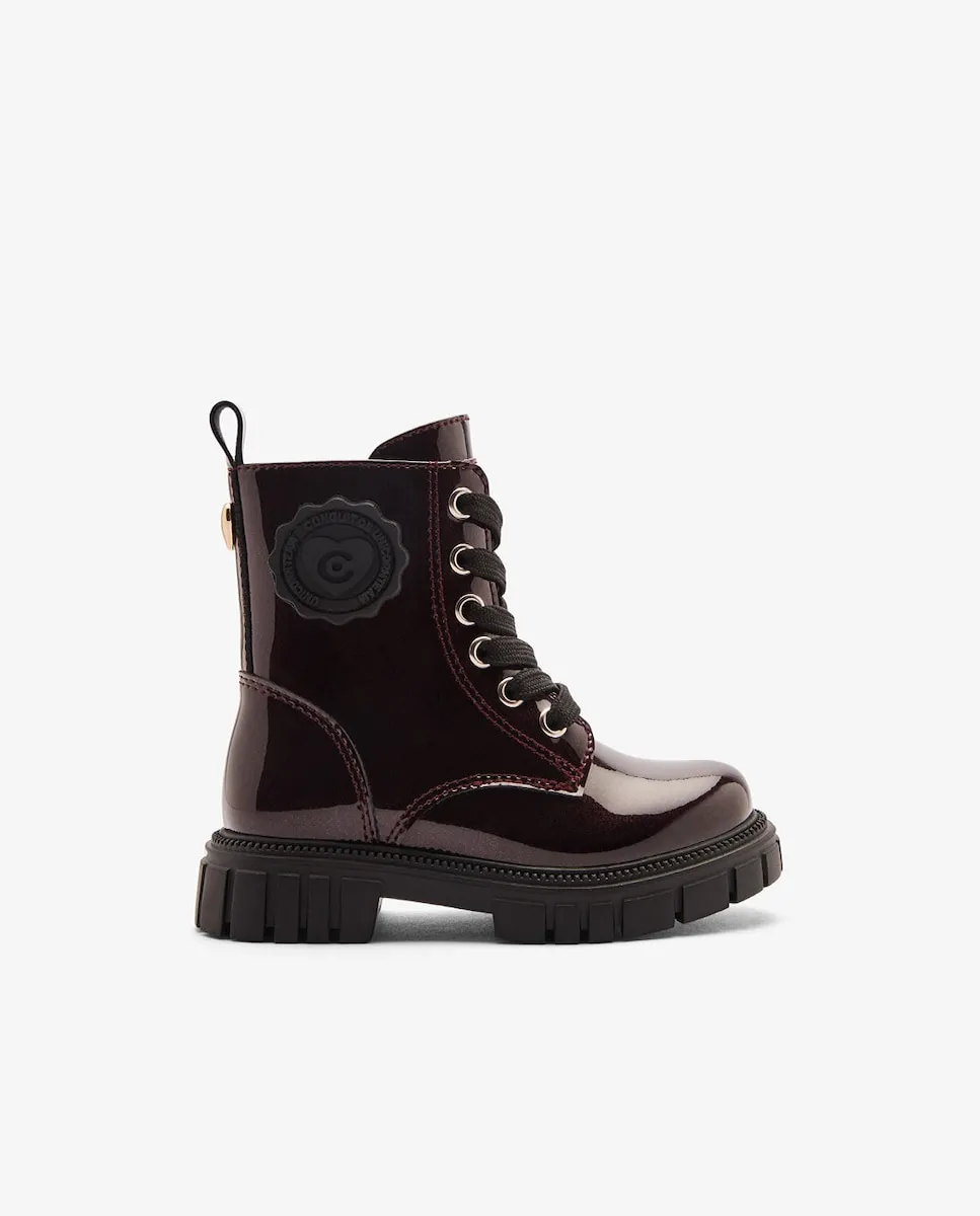 Ботинки Combat с блестящей пластиковой отделкой Conguitos, бордовый
Ботинки Combat с блестящей пластиковой отделкой Conguitos, бордовый