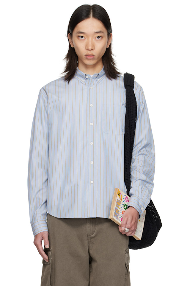 Рубашка в полоску на пуговицах Vowels, синий
Рубашка в полоску на пуговицах Vowels, синий