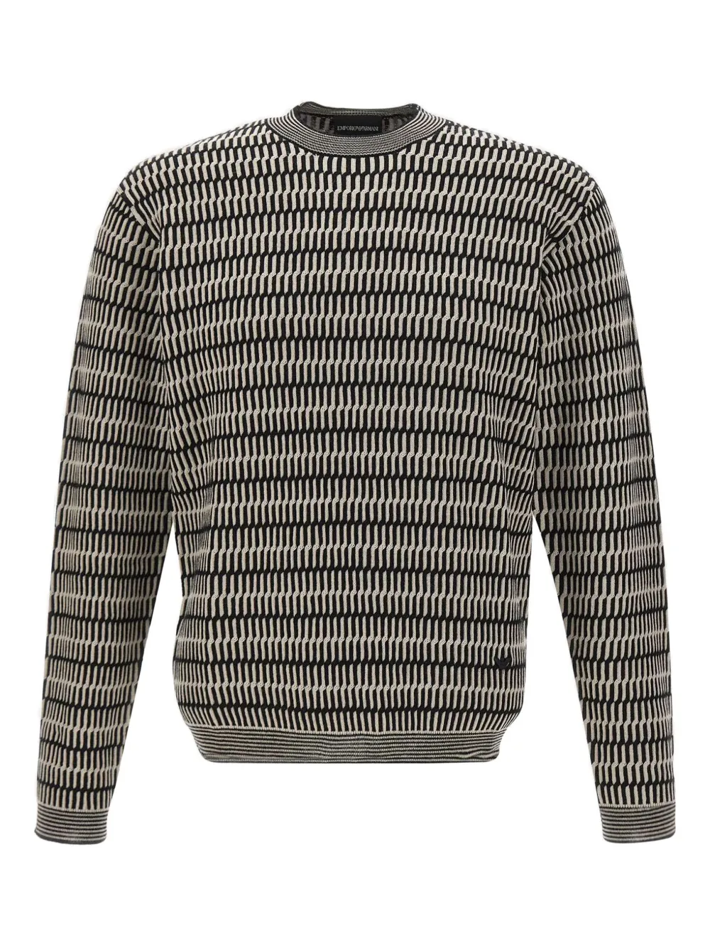 Свитер с круглым вырезом и оптическим узором EMPORIO ARMANI, нейтральный
Свитер с круглым вырезом и оптическим узором EMPORIO ARMANI, нейтральный
