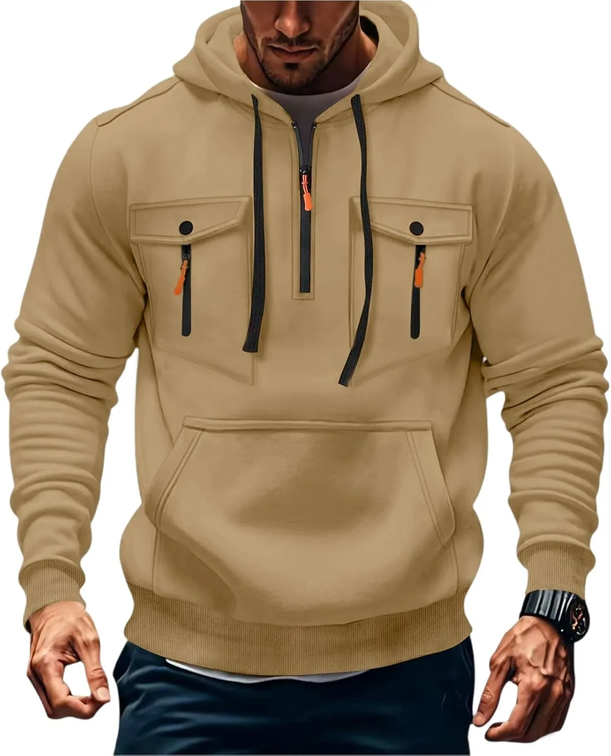 GOFULY толстовка с четвертью молнией для мужчин Tall Fleece тактическая легкая худи с карманами
GOFULY толстовка с четвертью молнией для мужчин Tall Fleece тактическая легкая худи с карманами