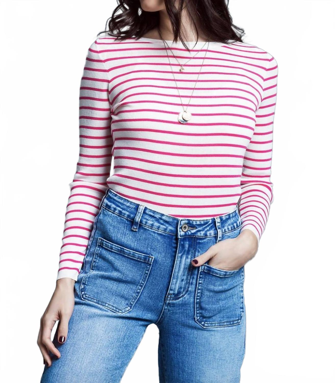 Фэрвью свитер в бело-фуксии Q2
Фэрвью свитер в бело-фуксии Q2