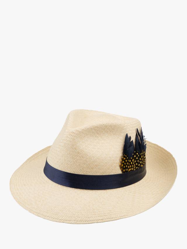 Трилби панама с перьевым ободком Christy, Ivory/Navy Satin
Трилби панама с перьевым ободком Christy, Ivory/Navy Satin