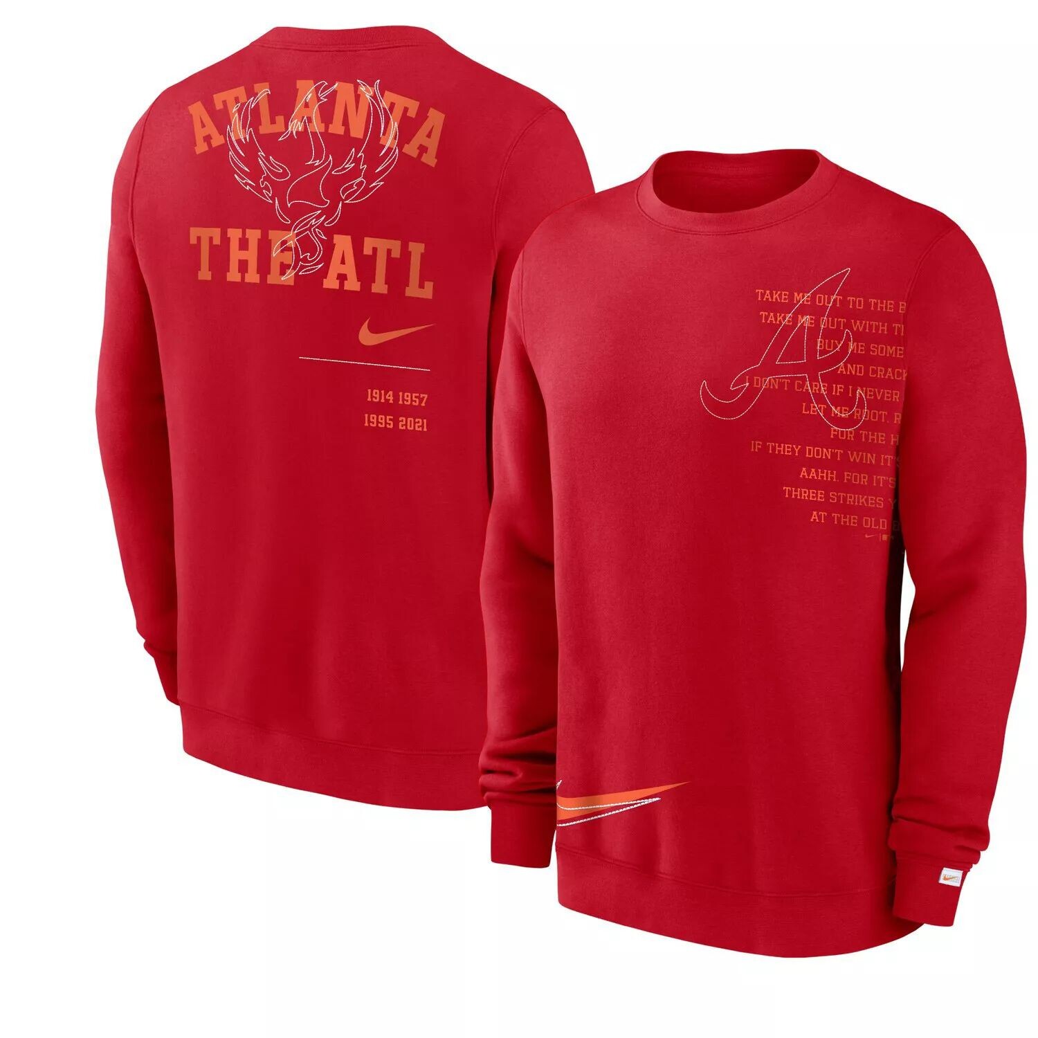 Мужской красный флисовый пуловер Atlanta Braves Statement Ball Game Nike
Мужской красный флисовый пуловер Atlanta Braves Statement Ball Game Nike
