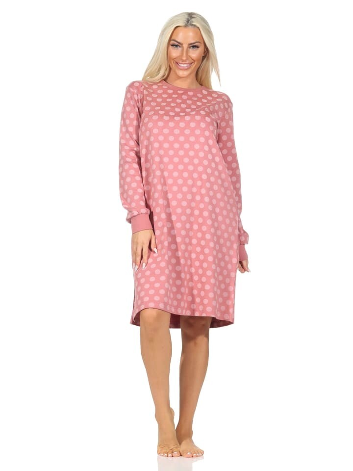 Ночная рубашка NORMANN Langarm Kuschel Interlock Tupfen Optik, цвет altrose
Ночная рубашка NORMANN Langarm Kuschel Interlock Tupfen Optik, цвет altrose