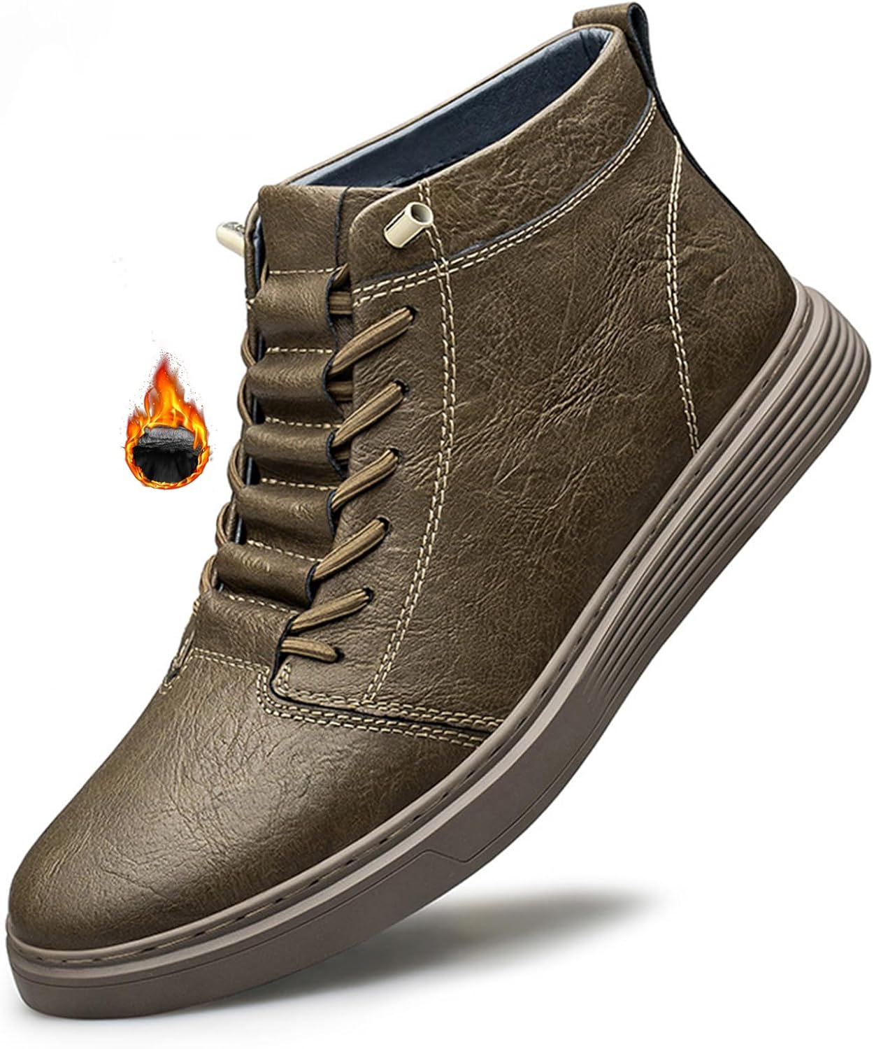 Мужские высокие кожаные с тиснением кеды на плоской подошве, осенние, с плюшевой подкладкой, удобные, теплые, плоская противоскользящая подошва, шнуровка, чукка-ботинки, простой модный стиль, для прогулок и спорта Nvbuke, зеленый
Мужские высокие кожаные с тиснением кеды на плоской подошве, осенние, с плюшевой подкладкой, удобные, теплые, плоская противоскользящая подошва, шнуровка, чукка-ботинки, простой модный стиль, для прогулок и спорта Nvbuke, зеленый