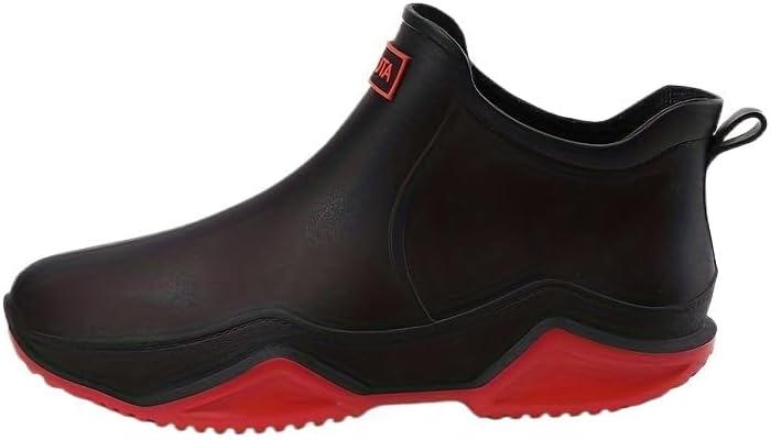 Стильные резиновые сапоги, унисекс, водонепроницаемая обувь для рыбалки с противоскользящей резиновой подошвой - стильный верх из однотонного ПВХ, тканевая внутренняя подкладка и стелька из ЭВА Fmshi, черный/красный
Стильные резиновые сапоги, унисекс, водонепроницаемая обувь для рыбалки с противоскользящей резиновой подошвой - стильный верх из однотонного ПВХ, тканевая внутренняя подкладка и стелька из ЭВА Fmshi, черный/красный