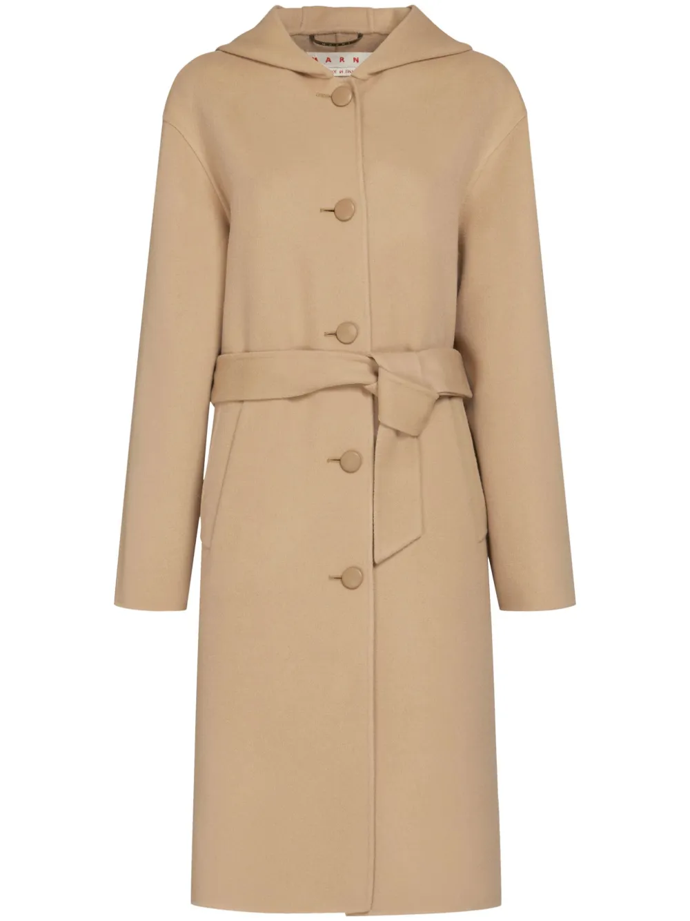 Пальто с капюшоном и поясом Marni, нейтральный
Пальто с капюшоном и поясом Marni, нейтральный