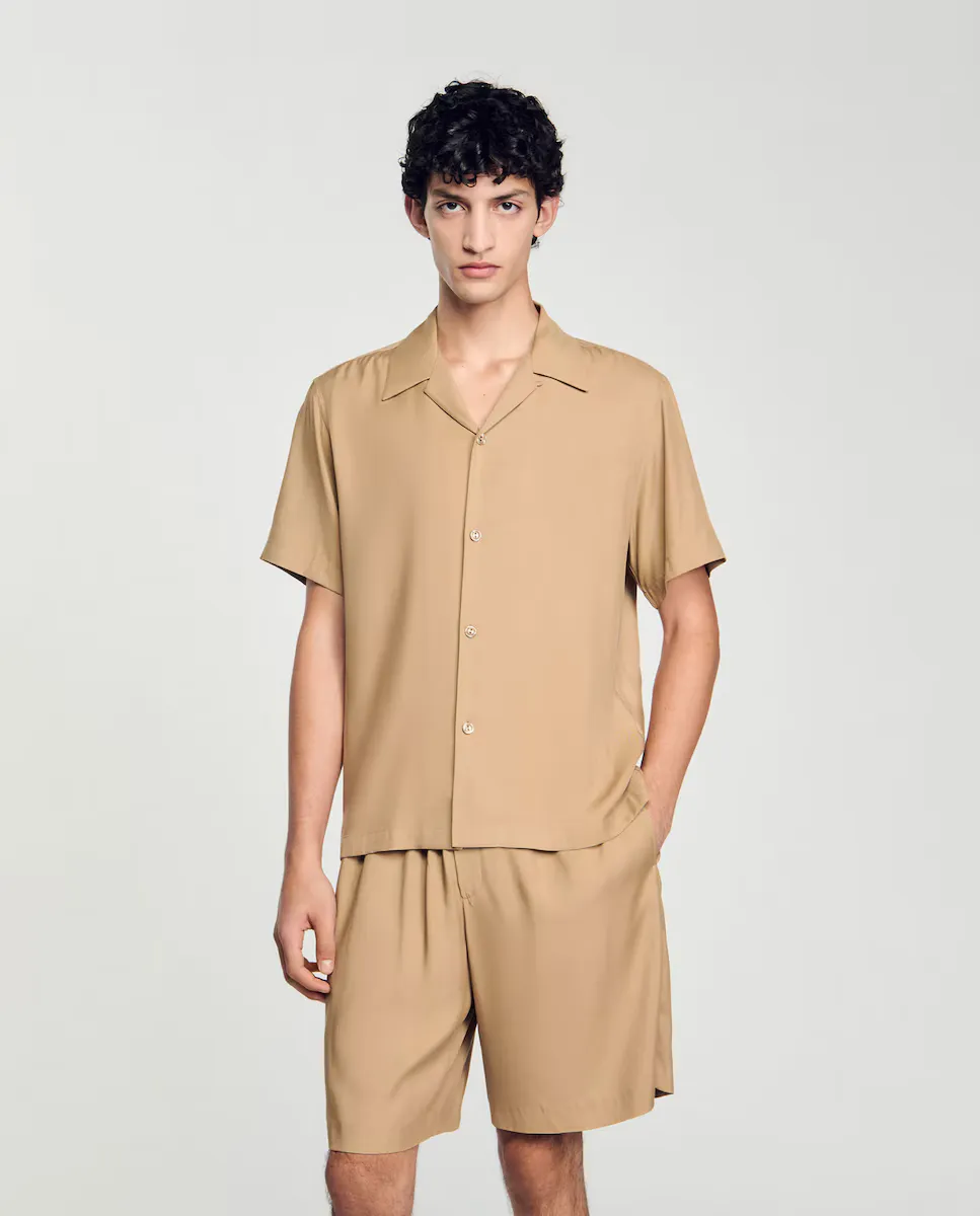 Мужская рубашка с итальянским воротником Sandro, светло-коричневый
Мужская рубашка с итальянским воротником Sandro, светло-коричневый