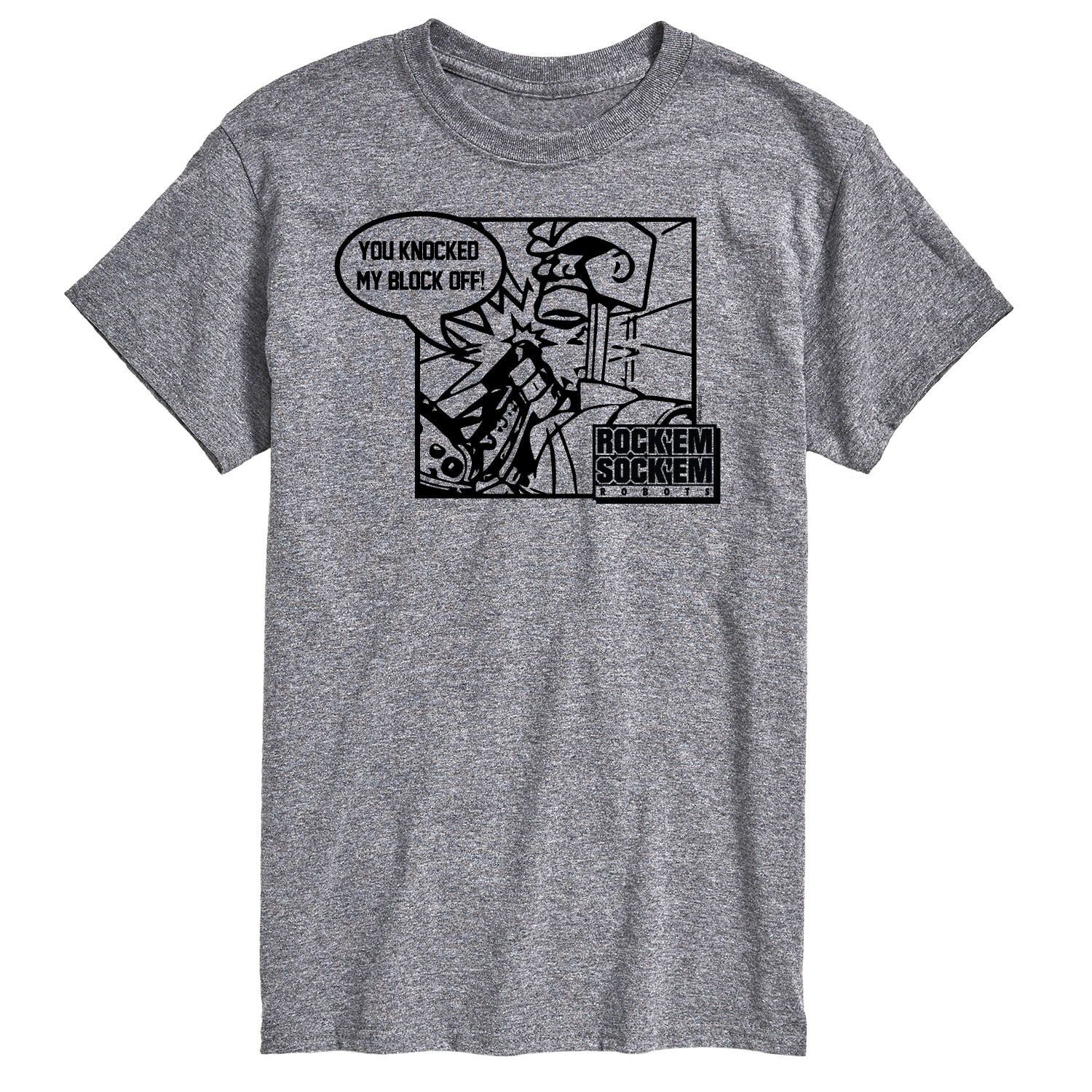 Футболка Big & Tall Rock Em Sock Em Knock Block Licensed Character, серый 
Футболка Big & Tall Rock Em Sock Em Knock Block Licensed Character, серый