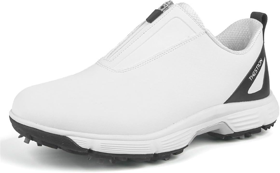 Мужские гольф-кроссовки на молнии, повседневные безшиповые гольф-туфли, тренировочные кроссовки, легкая обувь для ходьбы Omcam, белый
Мужские гольф-кроссовки на молнии, повседневные безшиповые гольф-туфли, тренировочные кроссовки, легкая обувь для ходьбы Omcam, белый