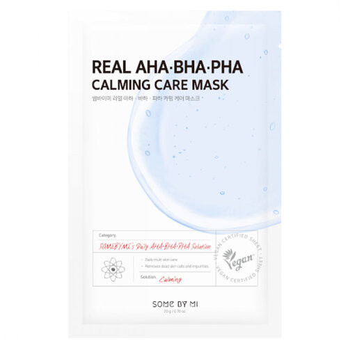 Some by Mi, Real AHA BHa PHa Calming Care Mask, тканевая маска, 20 г
Some by Mi, Real AHA BHa PHa Calming Care Mask, тканевая маска, 20 г