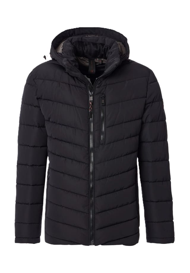 Стеганая куртка с водоотталкивающим капюшоном Casamoda, черный 
Стеганая куртка с водоотталкивающим капюшоном Casamoda, черный