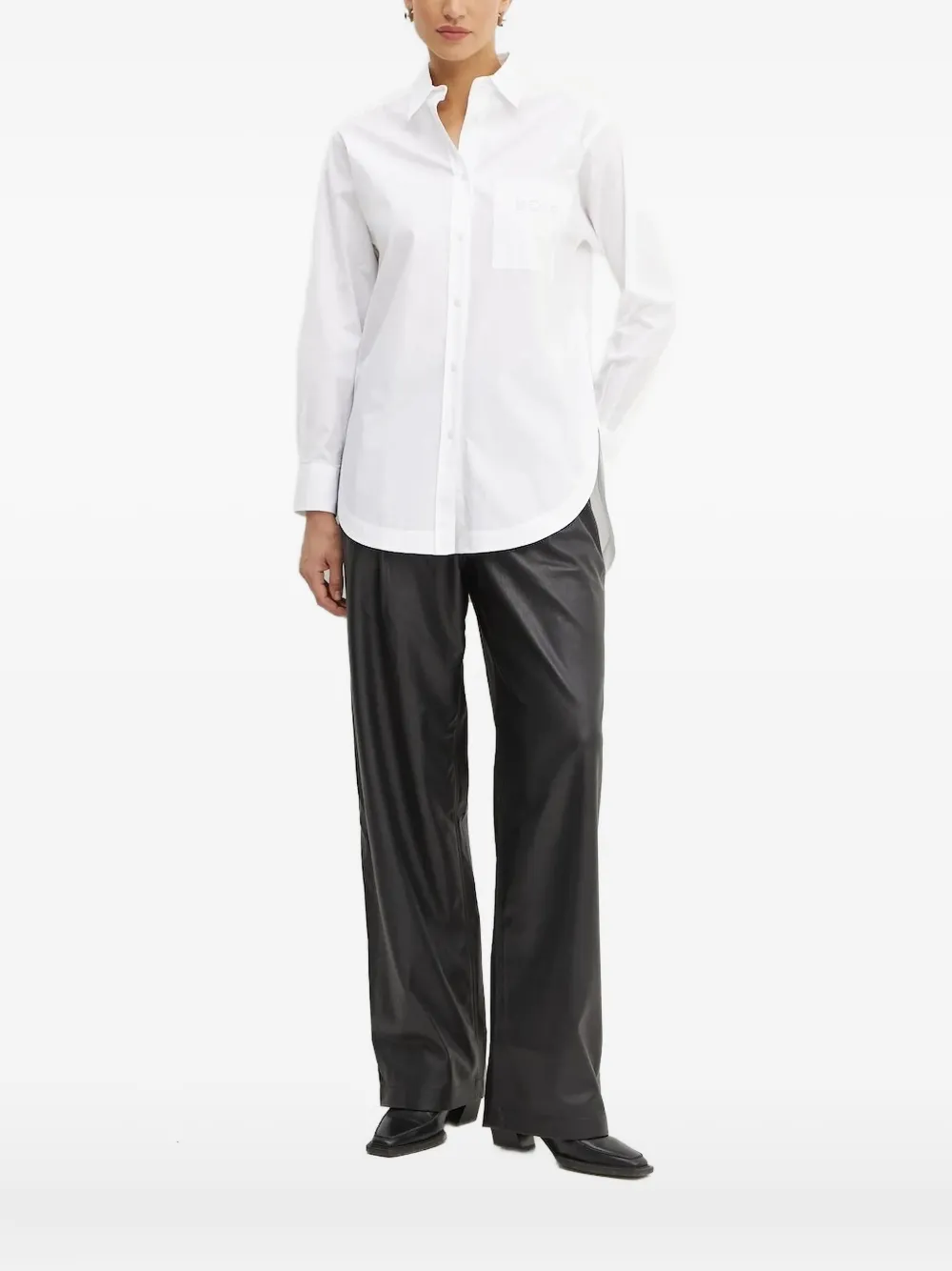 Рубашка с вышитым карманом BOSS, белый 
Рубашка с вышитым карманом BOSS, белый