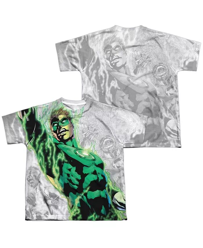 Футболка с короткими рукавами из полиэстера Boys Light Em Up (принт спереди/сзади) Green Lantern, белый 
Футболка с короткими рукавами из полиэстера Boys Light Em Up (принт спереди/сзади) Green Lantern, белый