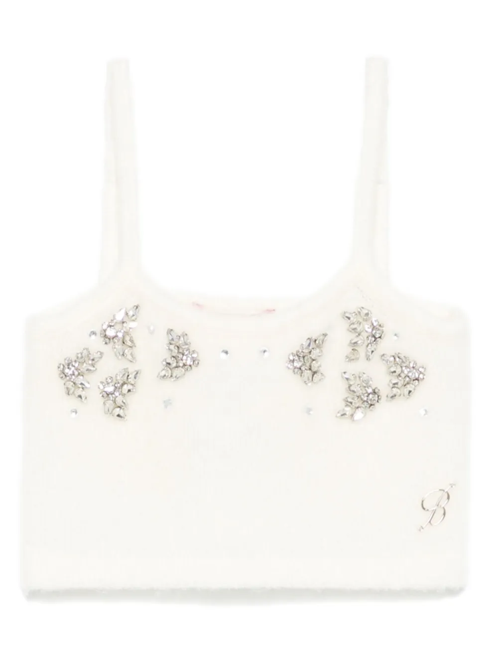 Трикотажный топ с кристаллами Miss Blumarine, нейтральный
Трикотажный топ с кристаллами Miss Blumarine, нейтральный