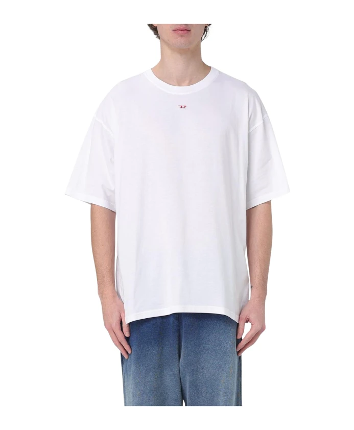 Свободная футболка с короткими рукавами и круглым вырезом Diesel, белый
Свободная футболка с короткими рукавами и круглым вырезом Diesel, белый