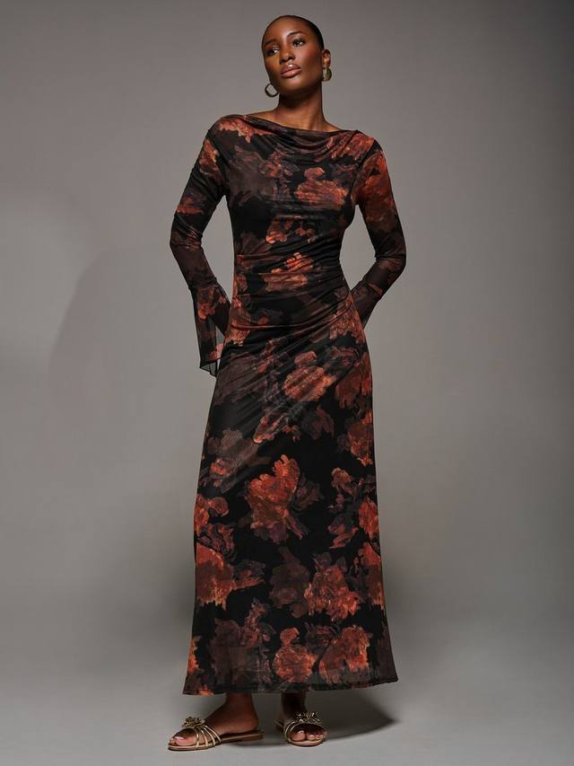 Абстрактное цветочное платье макси с длинными рукавами и v-образным вырезом Jolie Moi, Amber Haze
Абстрактное цветочное платье макси с длинными рукавами и v-образным вырезом Jolie Moi, Amber Haze