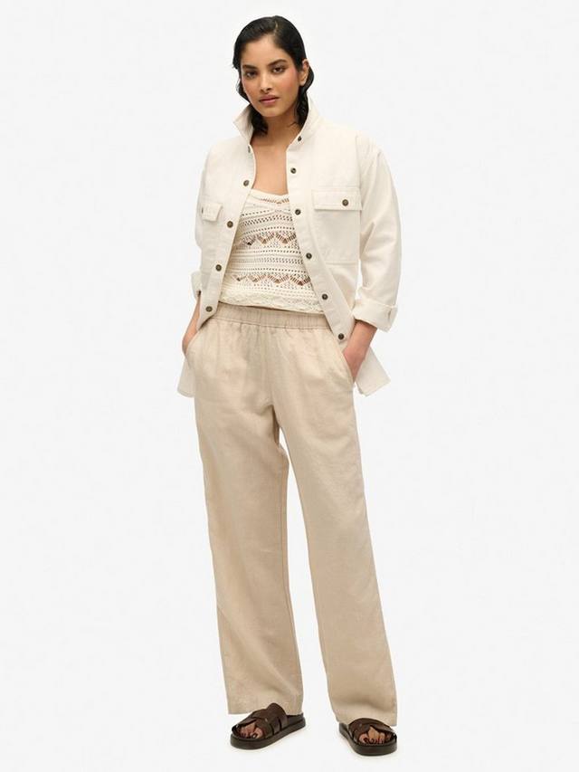 Брюки из чистого льна с завязками Superdry, цвет Pumice Stone
Брюки из чистого льна с завязками Superdry, цвет Pumice Stone