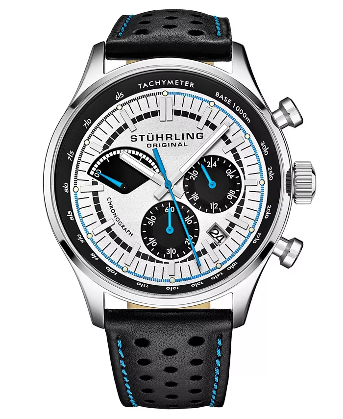 Мужские черные кожаные часы с ремешком 42 мм Stuhrling, черный
Мужские черные кожаные часы с ремешком 42 мм Stuhrling, черный