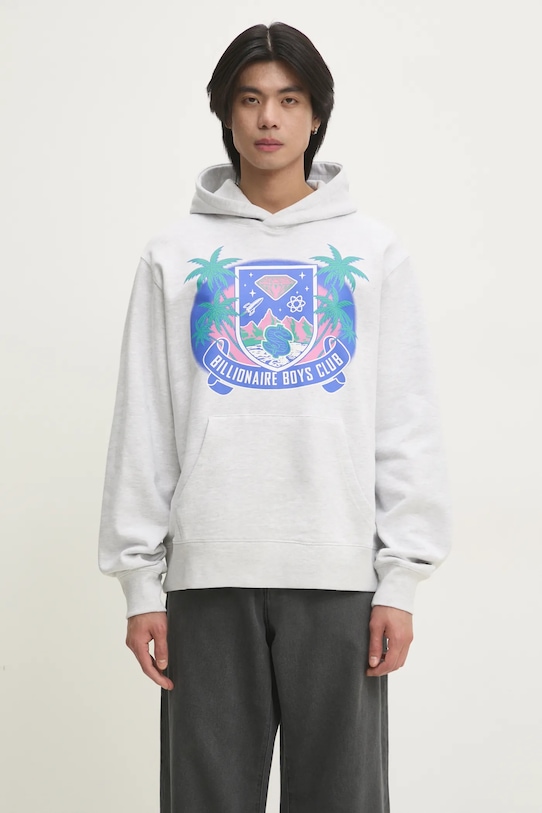 Хлопковая толстовка Tropical Crest Popover Hood Billionaire Boys Club, серый
Хлопковая толстовка Tropical Crest Popover Hood Billionaire Boys Club, серый