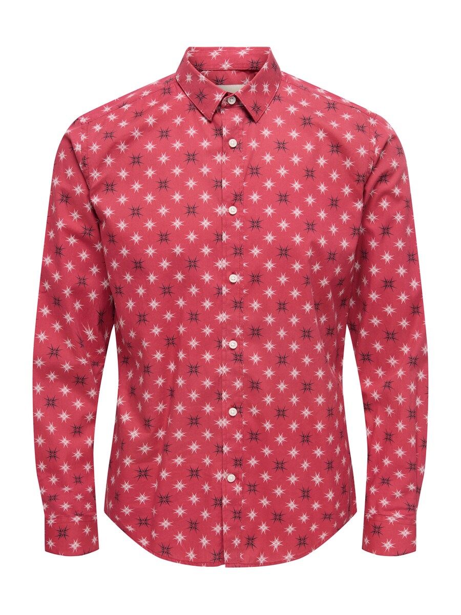 Рубашка Slim Fit на пуговицах Only & Sons ONSElf Xmas, Cranberry
Рубашка Slim Fit на пуговицах Only & Sons ONSElf Xmas, Cranberry