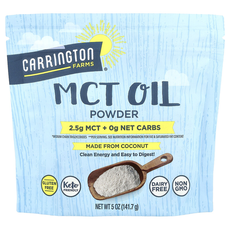 Carrington Farms, MCT масло в порошке, 141,7 г (5 унций)
Carrington Farms, MCT масло в порошке, 141,7 г (5 унций)