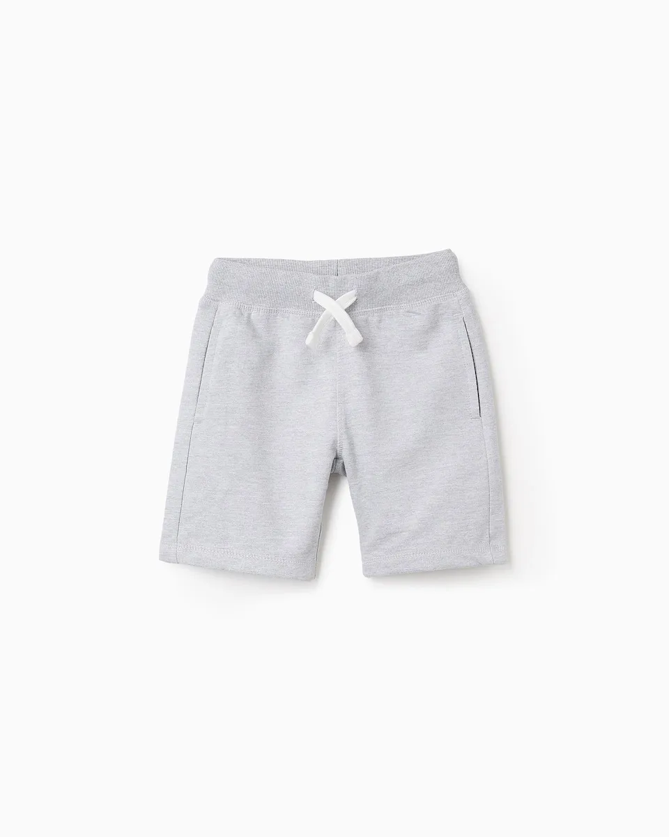 Детские бермуды для мальчика с канелюрованной резинкой и шнурком Zippy, светло-серый
Детские бермуды для мальчика с канелюрованной резинкой и шнурком Zippy, светло-серый