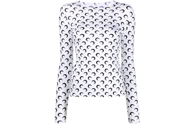 Топ Second Skin с принтом полумесяца beige Marine Serre, белый
Топ Second Skin с принтом полумесяца beige Marine Serre, белый