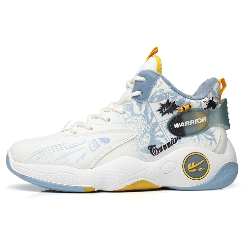 WARRIOR Амортизирующие противоскользящие износостойкие утепленные высокие баскетбольные кроссовки мужские бело-голубые с подкладкой из флиса, цвет White Light Blue-Fleece-Lined
WARRIOR Амортизирующие противоскользящие износостойкие утепленные высокие баскетбольные кроссовки мужские бело-голубые с подкладкой из флиса, цвет White Light Blue-Fleece-Lined