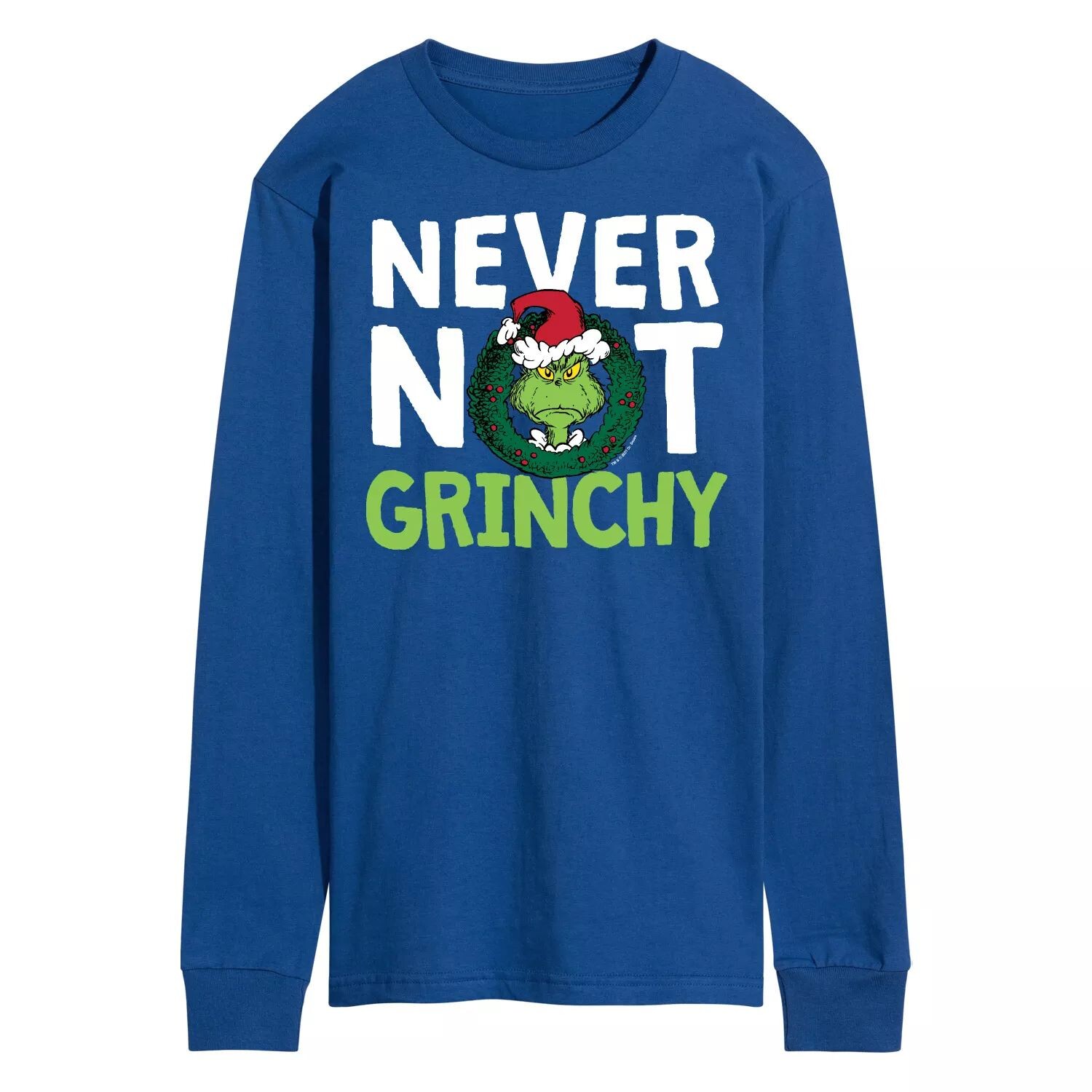 Мужская футболка с длинными рукавами Dr. Seuss Grinch Never Not Grinchy Licensed Character 
Мужская футболка с длинными рукавами Dr. Seuss Grinch Never Not Grinchy Licensed Character