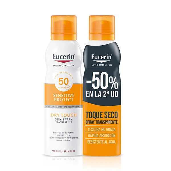 Прозрачный солнцезащитный спрей Duplo Spray Transparente Dry Touch Spf50 Eucerin, 200 ml
Прозрачный солнцезащитный спрей Duplo Spray Transparente Dry Touch Spf50 Eucerin, 200 ml