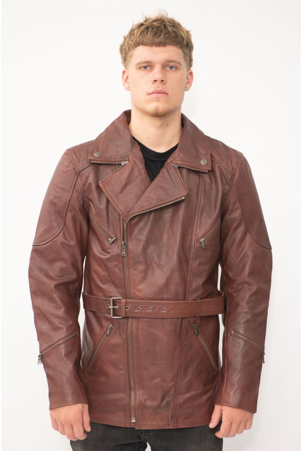 Байкерская куртка с перекрестной молнией и бронёй будапешт Infinity Leather, коричневый
Байкерская куртка с перекрестной молнией и бронёй будапешт Infinity Leather, коричневый