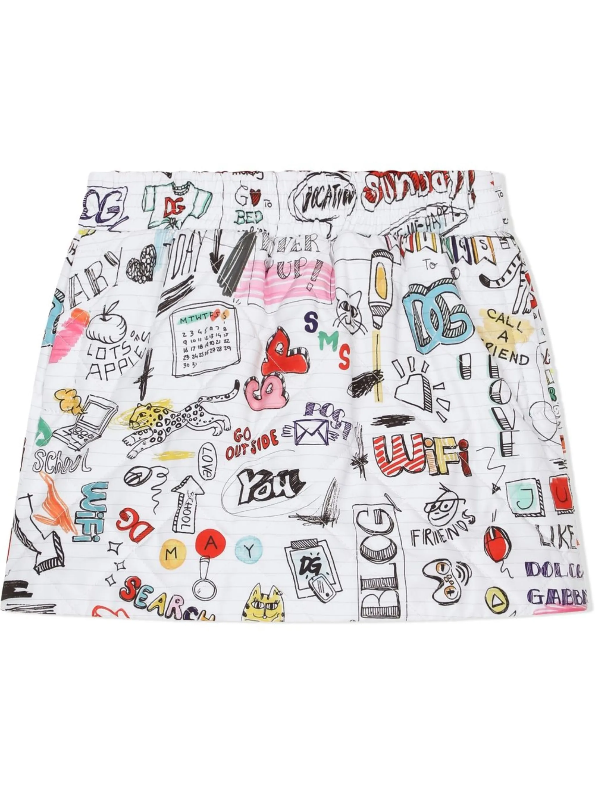 Стеганая юбка с принтом Smemo Dolce & Gabbana Kids, белый
Стеганая юбка с принтом Smemo Dolce & Gabbana Kids, белый