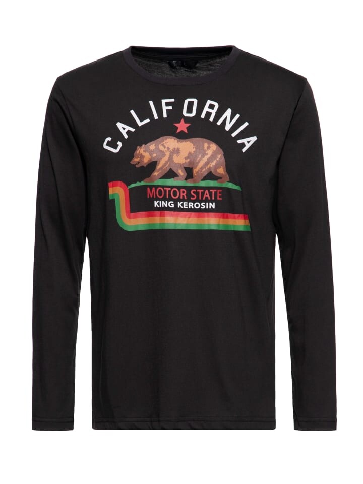 Футболка King Kerosin Langarmshirt California, черный 
Футболка King Kerosin Langarmshirt California, черный