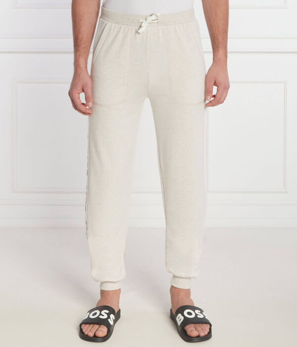 Спортивные брюки мужские Boss джоггеры на кулиске, бежевый
Спортивные брюки мужские Boss джоггеры на кулиске, бежевый