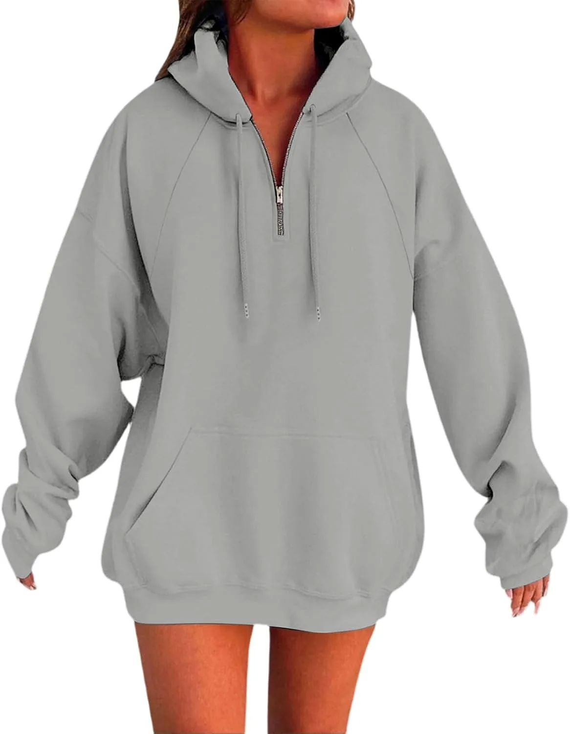 Женский оверсайз худи с лацканом и удлиненными рукавами Shusuen
Женский оверсайз худи с лацканом и удлиненными рукавами Shusuen