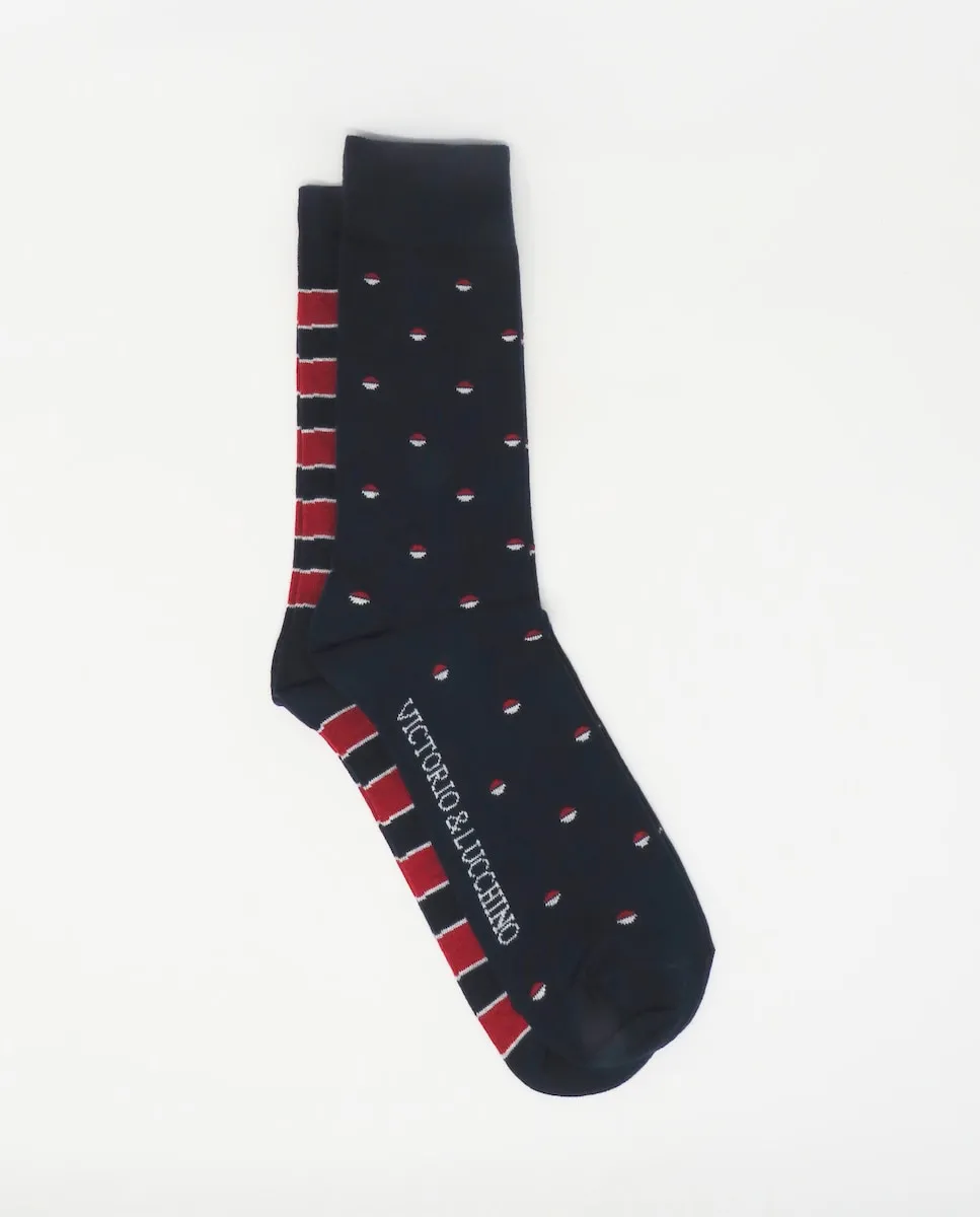 Мужские разноцветные носки с фантазийным принтом Victorio & Lucchino, темно-синий
Мужские разноцветные носки с фантазийным принтом Victorio & Lucchino, темно-синий