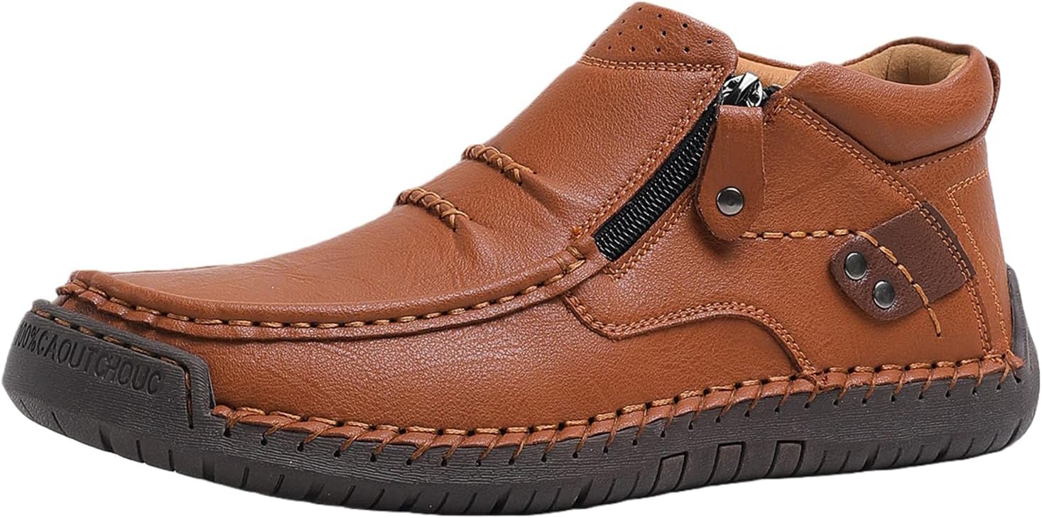 Мужские кожаные высокие ботинки без шнуровки, ортопедические, ручной работы, кожаные повседневные лоферы, молодежные туфли с боковой молнией, с круглым носком, плоские, нескользящие, удобные формальные оксфорды для осени и зимы Lghlmcl, хаки
Мужские кожаные высокие ботинки без шнуровки, ортопедические, ручной работы, кожаные повседневные лоферы, молодежные туфли с боковой молнией, с круглым носком, плоские, нескользящие, удобные формальные оксфорды для осени и зимы Lghlmcl, хаки