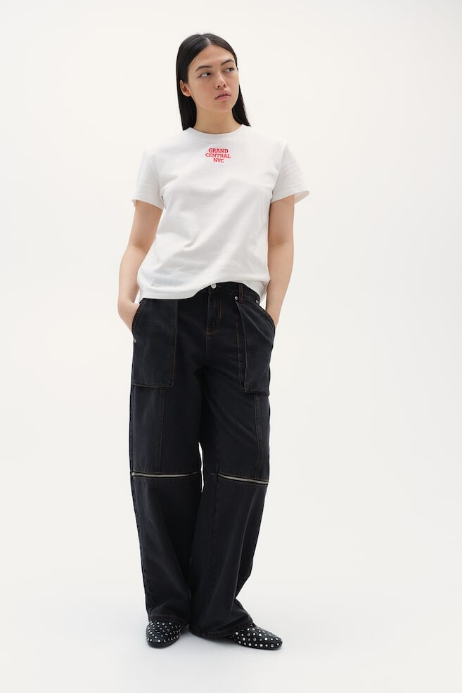 Джинсы Barrel с низким карго H&M, черный
Джинсы Barrel с низким карго H&M, черный