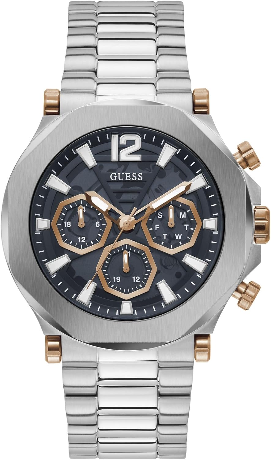 GUESS мужские часы 46 мм, Silver Tone/Silver Tone/Blue
GUESS мужские часы 46 мм, Silver Tone/Silver Tone/Blue