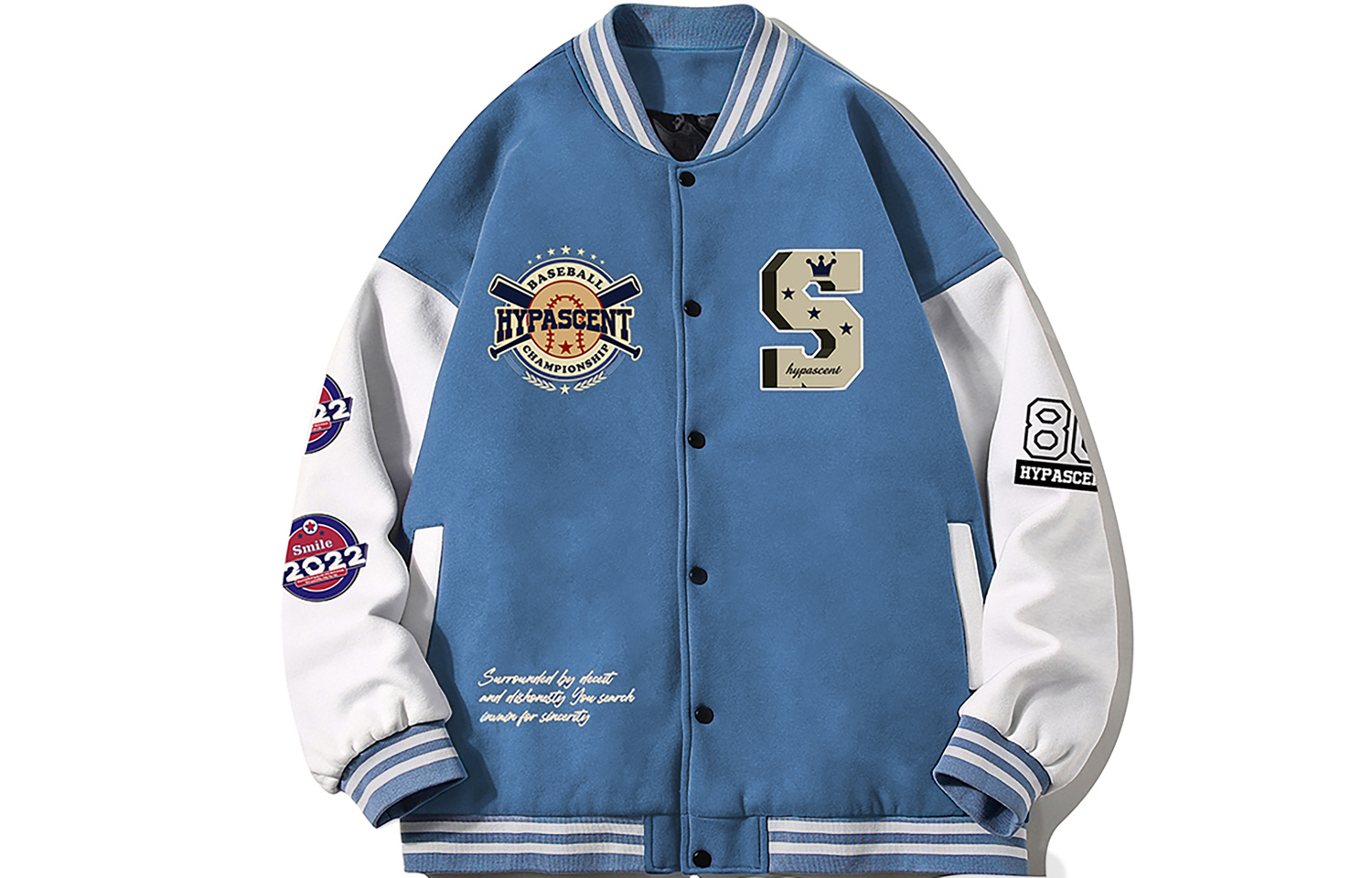 HYPASCENT Бейсбольная куртка унисекс, Blue
HYPASCENT Бейсбольная куртка унисекс, Blue