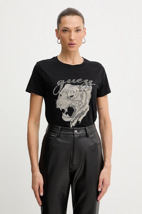 Хлопковая футболка Guess, черный
Хлопковая футболка Guess, черный